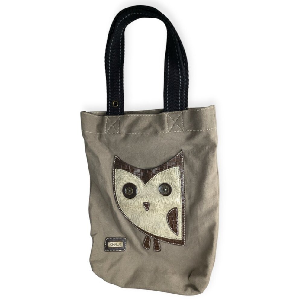 Chala Everyday Tote- Hoo Hoo Owl Magnetic Snap Corduroy Material
